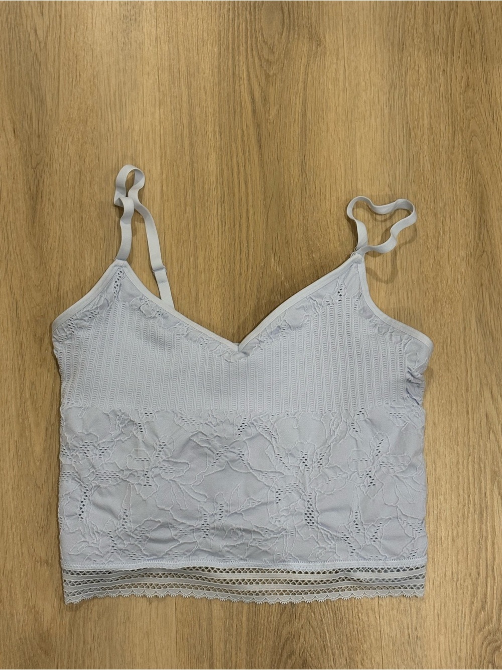 aerie Light Blue Lace-Trim Cami